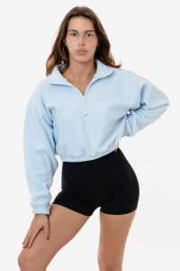 Cropped Polar Fleece Half-Zip